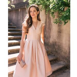 Gal Meets Glam Grace Jacquard Fit & Flare Dress